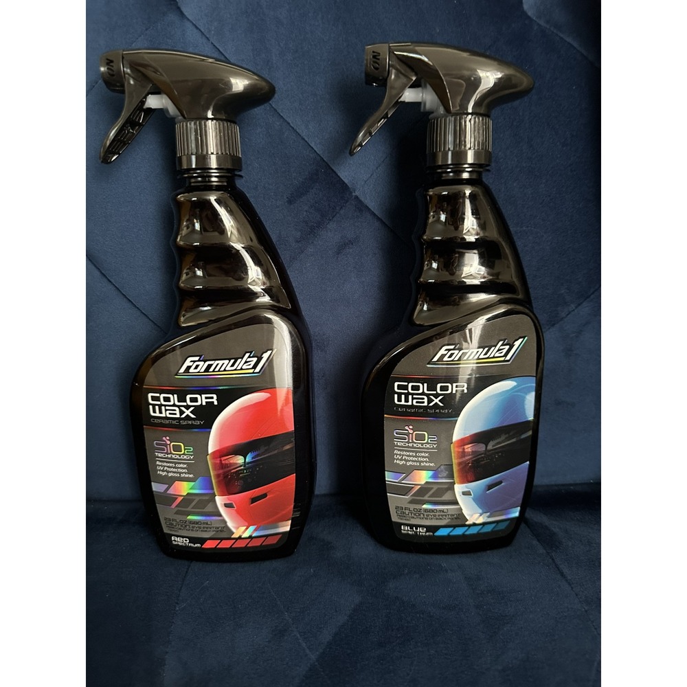 Formula 1 Color Wax Ceramic Spray SiO2 Technology Red and Blue 23oz 2 Pack